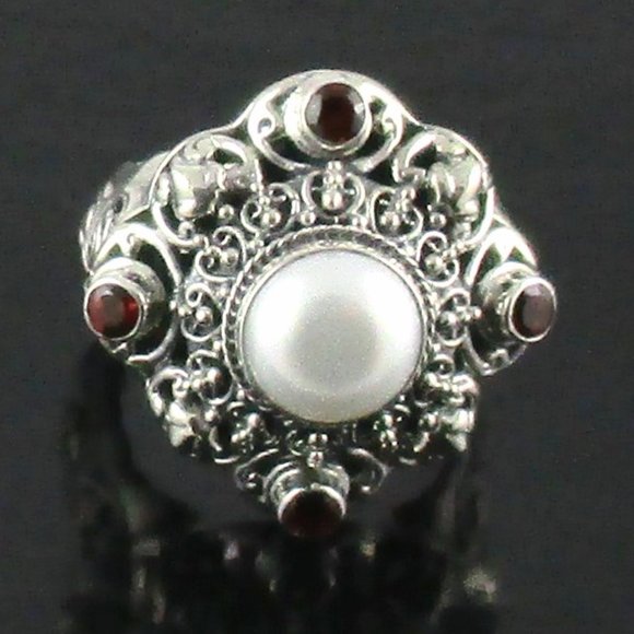Robert Manse Cultured Mabe' Pearl Ring - Picture 8 of 8